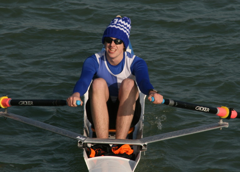 Chris Hall leads CARA rowers at the Adur Head | Dover Rowing Club
